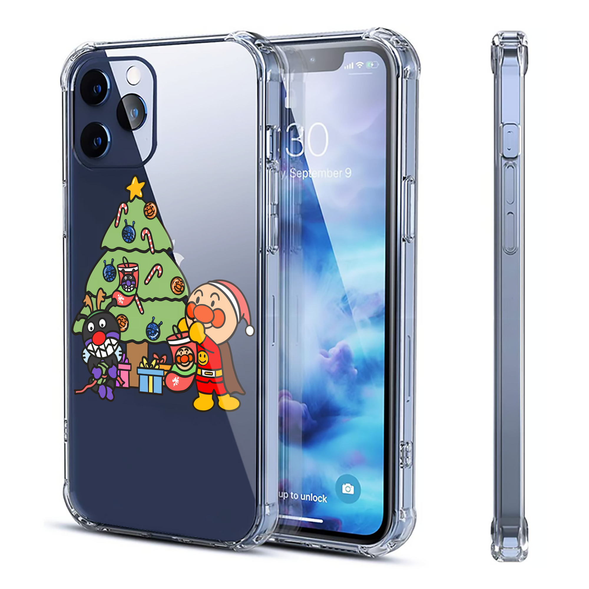 （画像用） アンパンマン Anpanman 【iPhone 12シリーズ対応】透明スマホケース（クリアソフトケース）
